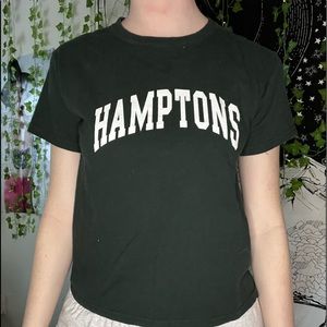 dark green semi cropped tee S